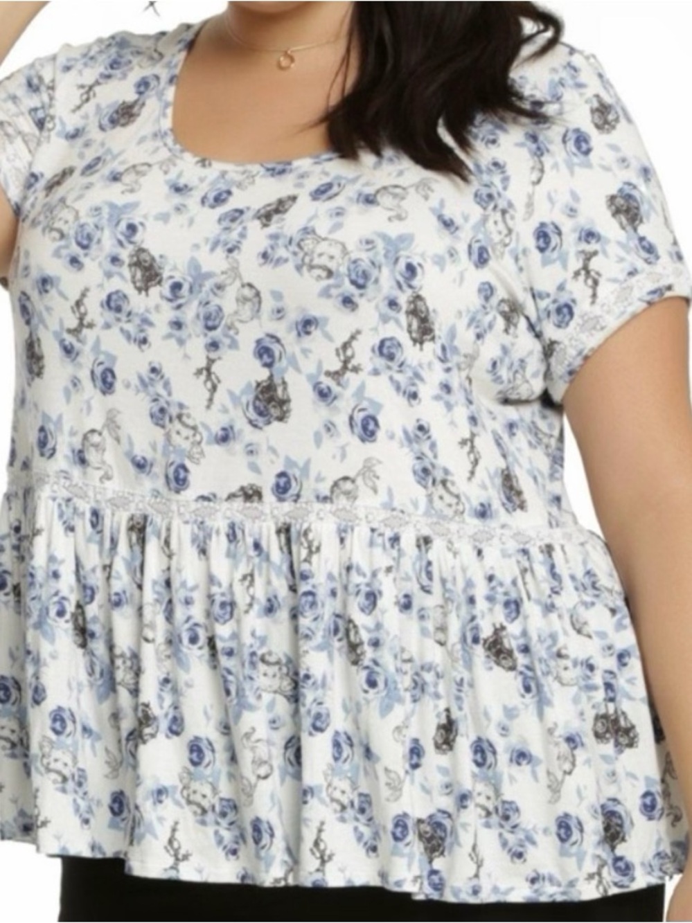 Beauty And The Beast Torrid size 3 Peplum Top